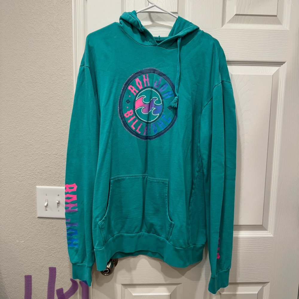 Teal Hoodie with Graphic Logo